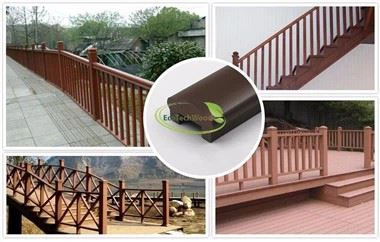 WPC Wood Plastic Composite Handrails/railing For Stair, Bridge With SGS CE ISO